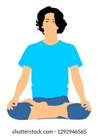 Woman exercises yoga, Yoga pose vector illustration isolated on white background. Young woman morning practice in gym. Ballet girl pose.Work out, warming up, spirit exercise.
