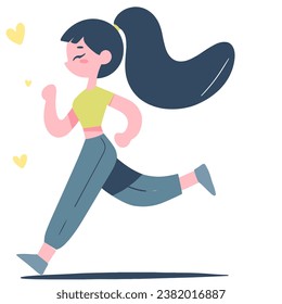 Woman exercising by running woman exercising for health