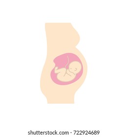 woman expecting and baby with umbilical cord
