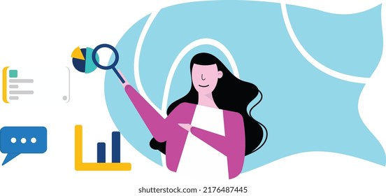 Woman explain her own business plan. Perfect for business, office, etc.