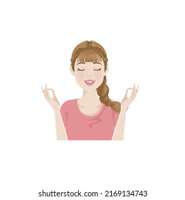 woman expression positive of female
