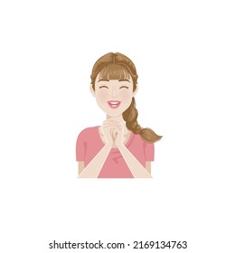 woman expression positive of female