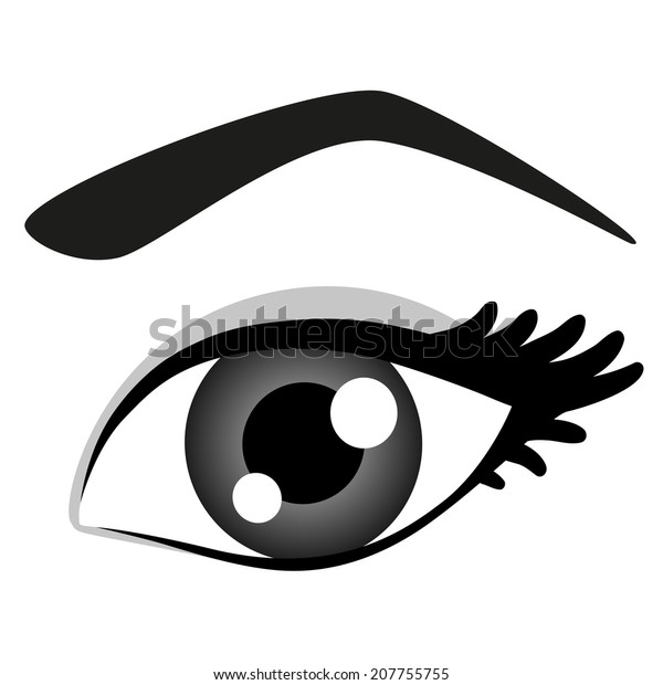 Woman Eye Stock Vector (Royalty Free) 207755755 | Shutterstock