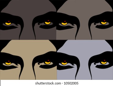 woman eye and demoniac look