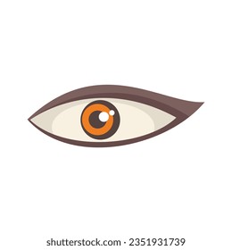 Woman eye icon flat vector. Sight view. Look vision isolated