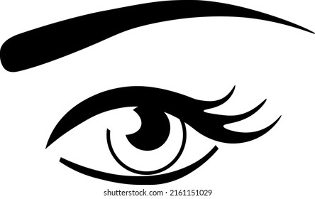 Woman eye icon. Human eye symbol for web or print design. - vector