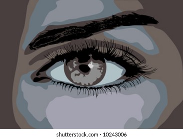 woman eye and look