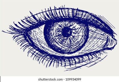 Woman Eye. Sketch