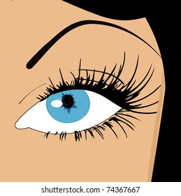 Woman eye. Vector