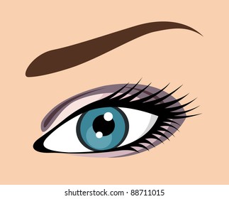 Woman eye. Vector