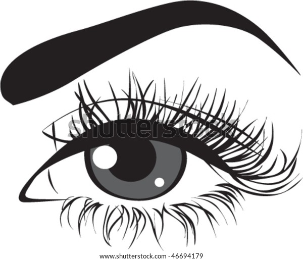 Woman Eye Vector Stock Vector (Royalty Free) 46694179 | Shutterstock