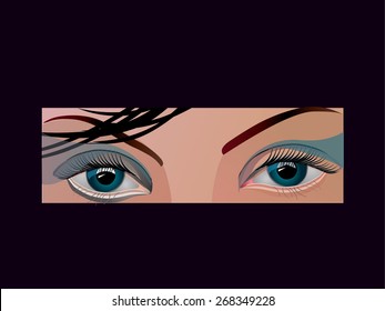 woman eyes