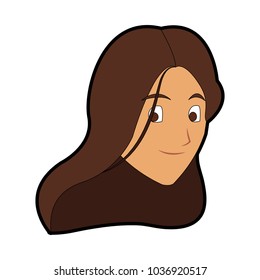 Woman face cartoon