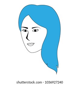 Woman face cartoon