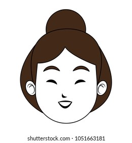 Woman face cartoon