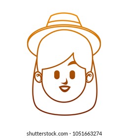 Woman face cartoon