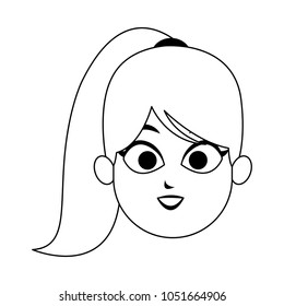 Woman face cartoon