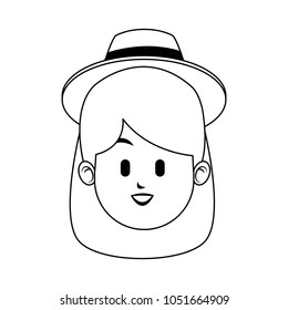 Woman face cartoon