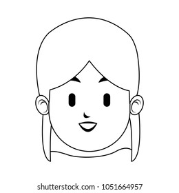Woman face cartoon
