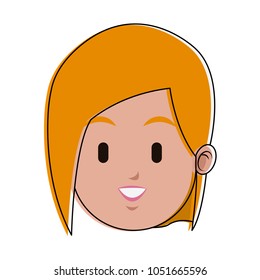 Woman face cartoon