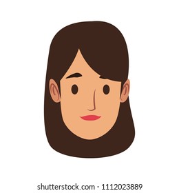 Woman face cartoon
