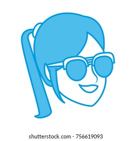 Woman face cartoon