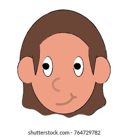 Woman face cartoon