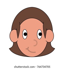 Woman face cartoon