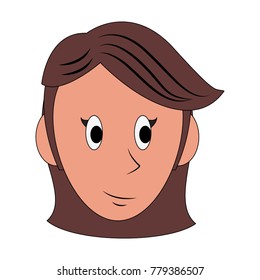 Woman face cartoon