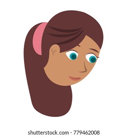 Woman face cartoon