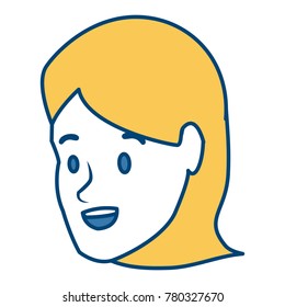 Woman face cartoon