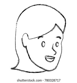 Woman face cartoon