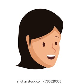 Woman face cartoon