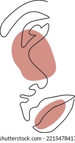 Woman face continuous line drawing,beauty line art vector design 