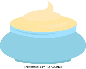Woman face cream, illustration, vector on white background.