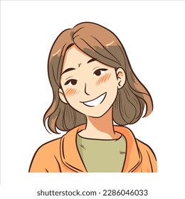 A woman with a face and expression that is happy and full of joy
