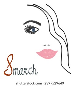 Ilustración vectorial dibujada por la mano al estilo doodle Feminismo de la ilustración del día de la mujer