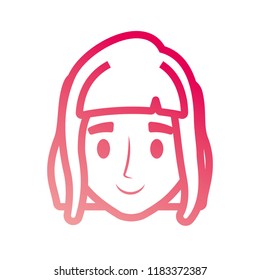 woman face happy expression