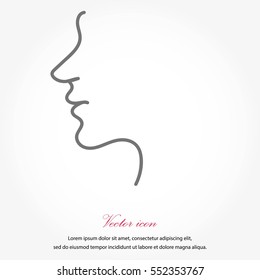 woman face icon, Vector EPS 10 illustration style