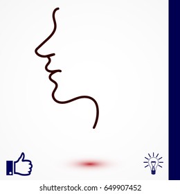 woman face icon, Vector EPS 10 illustration style