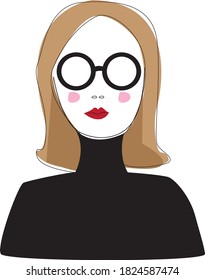 woman face illustration girl sketch drawing for t-shirt