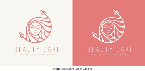 Mulher Face Line Art Contorno Logo Design Inspiração. Retrato de mulher minimalista para Spa, Salão e Beleza Identidade Empresarial. Ilustração do vetor do spa da beleza