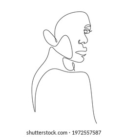 Woman Face Line Drawing, One Line Woman , Artwork Face Print, Minimalist Sketch, Beauty logo
