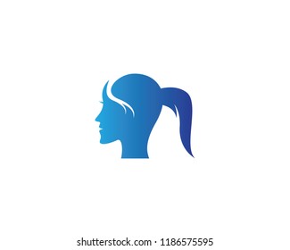 Woman face logo icon