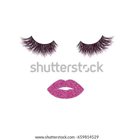 Woman face with make up vector illustration