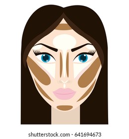 woman face with makeup