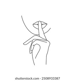 Mulher Enfrenta Desenho Contínuo Moderno De Uma Linha. Ilustração do esboço do desenho da linha da impressão da arte feminina. A Mulher Encara A Impressão Moderna. Design de Contorno Feminino Minimalista. Vetor EPS 10