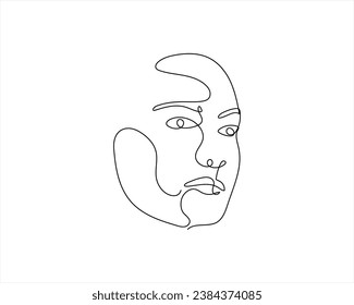woman face one line art minimalist line art vector line art illustration