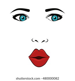 woman face pop art