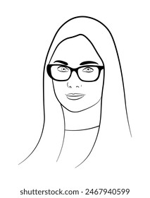 woman face portrait sketch black and white drawing